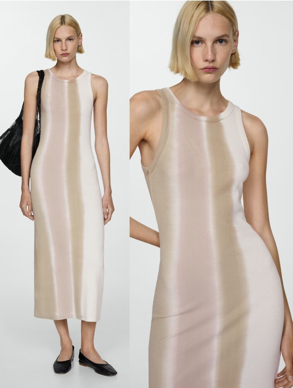 MANGO RIBBED DRESS